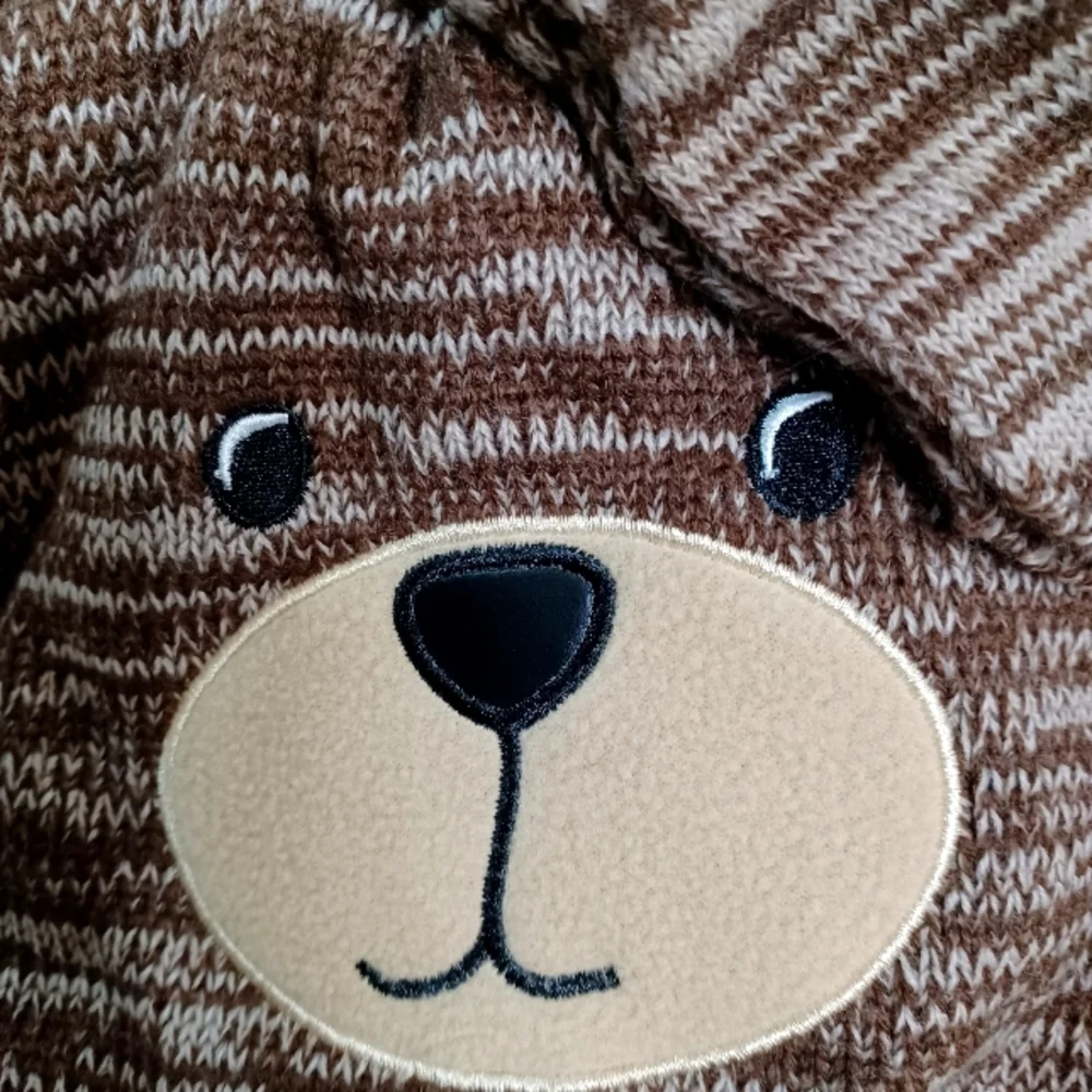 NWOT Addie & Tate Teddy Bear 3D Hat/Mitten Set,Toddler Brown & Tan